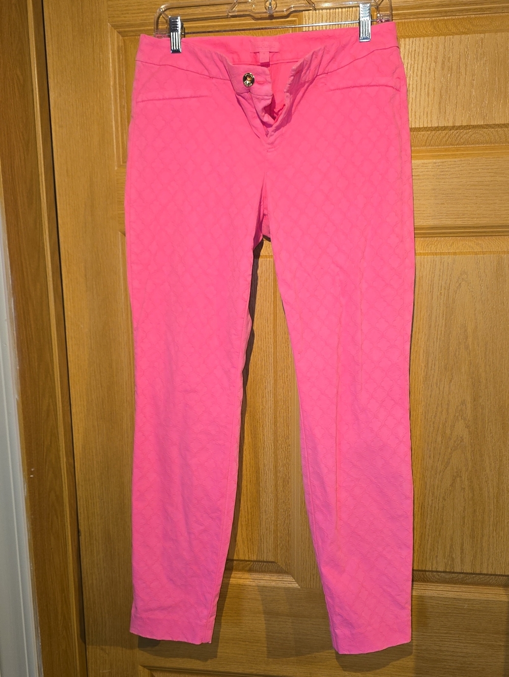 Lilly Pulitzer Bright Pink Quilted Trousers